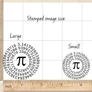 PI Stamp, Math Gift, Math Geek Stamp, Math Teacher Stamp, Math Symbol Stamp, Pi Day, Math Lover, Math Notebook Stamp, Scrabook Stamp 089 image 2