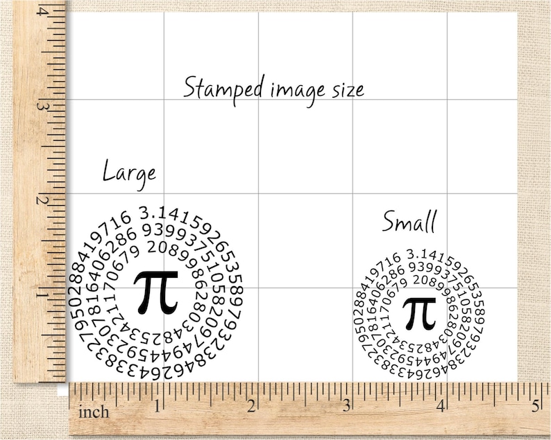PI Stamp, Math Gift, Math Geek Stamp, Math Teacher Stamp, Math Symbol Stamp, Pi Day, Math Lover, Math Notebook Stamp, Scrabook Stamp 089 image 2