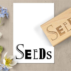 Seeds Rubber Stamp, Seed Stamp, Seed Saving Envelope, Seed Packet Stamp, Heirloom Gardening, Heritage Garden Seeds 020