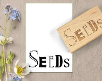 Seeds Rubber Stamp, Seed Stamp, Seed Saving Envelope, Seed Packet Stamp, Heirloom Gardening, Heritage Garden Seeds 020