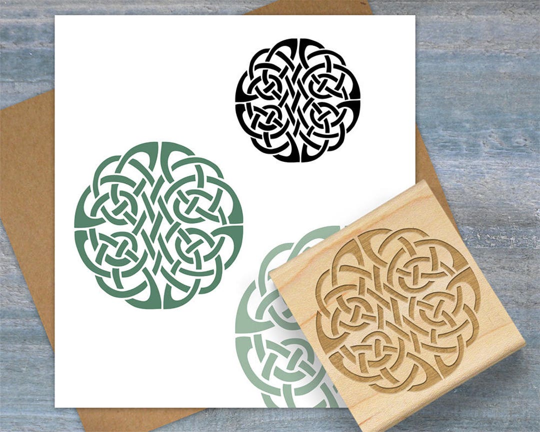 Celtic Knot Stamp, Infinity Eternity Symbol Stamp, Celtic Circle Rubber