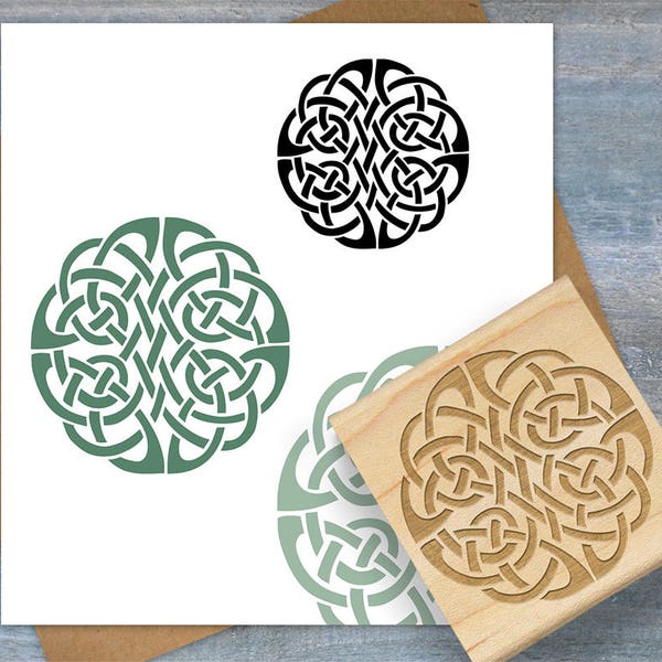 Celtic Knot Stamp, Infinity Eternity Symbol Stamp, Celtic Circle Rubber Stamp, St Patrick's Day Stamp, Irish Stamp, Card Making Stamp 129