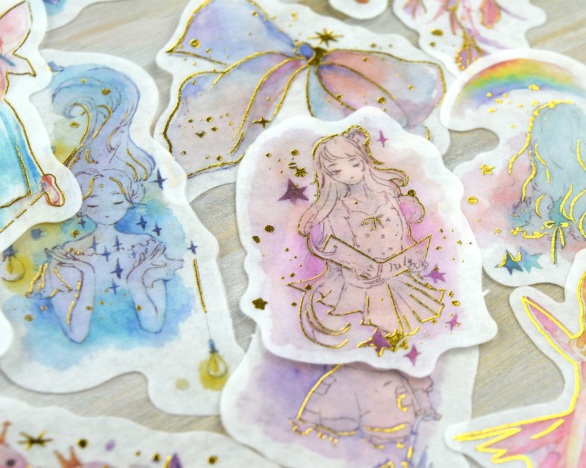Magical Fairy Washi Stickers 60 pcs for Fantasy Pages | Etsy