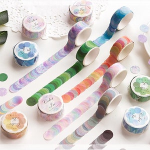 Dot Sticker Roll, Washi Stickers, Washi Tape Dot, Cute Washi Tape, Decorative Tape