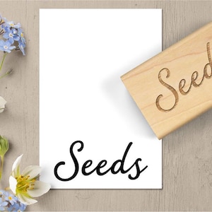 Seeds Rubber Stamp, Seed Stamp, Seed Saving Envelope, Seed Packet Stamp, Heirloom Gardening, Heritage Garden Seeds, Seed Exchange 021