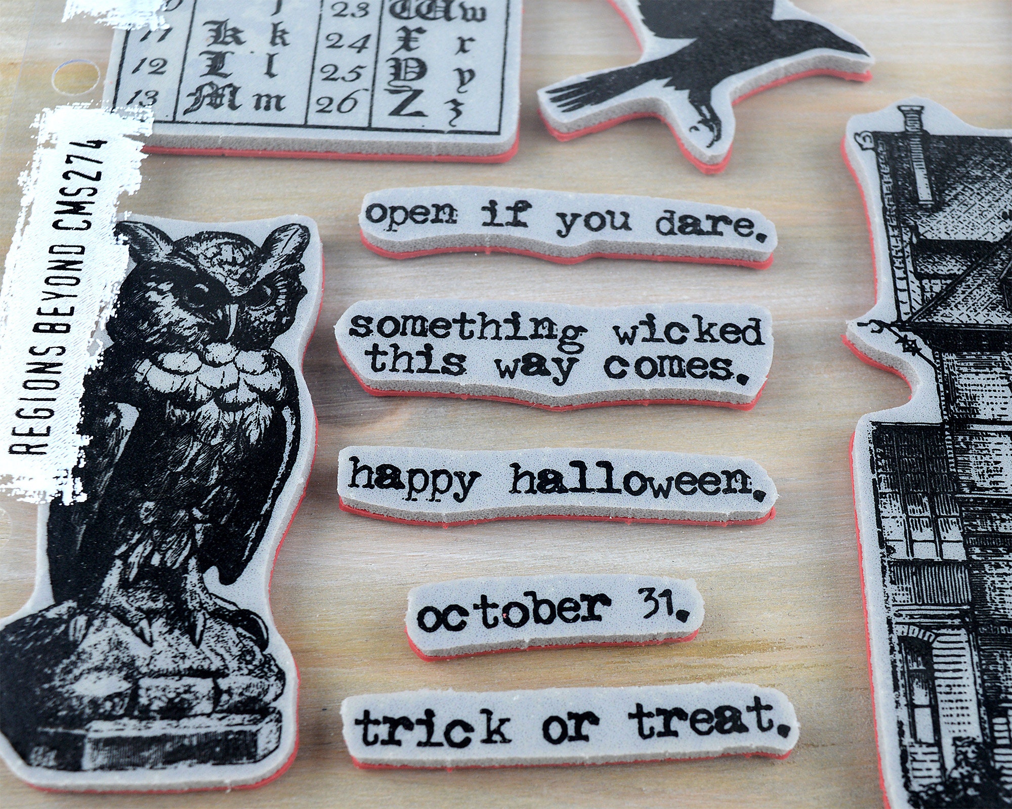  Stampers Anonymous Tim Holtz Cling Mount Halloween Rubber  Stamps: Regions Beyond CMS274 : Arts, Crafts & Sewing