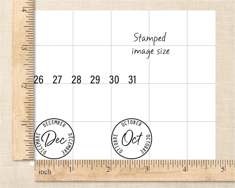 Journal Date Stamps, Postage Cancellation Clear Planner Stamps with Months of the Year Calendar Stamp Set image 5