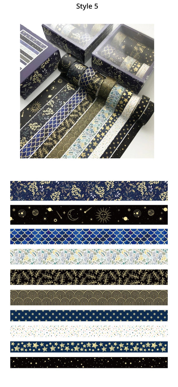 Masking Tape Gothic Type DIY Decor Retro Adhesive Washi Tape for  Scrapbooking Blue Washi 