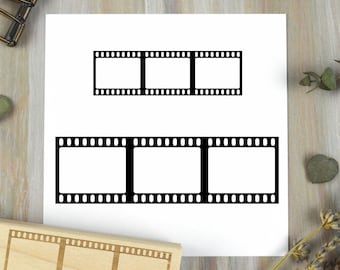 Filmstrip Stamp, 35mm Film or Movie Film Rubber Stamp, Cinema or Photo Stamp