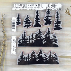 Wooden Mounted Rubber Stamp Set: Festive Nature - 7pc Wooden Mounted Rubber Stamp Set: Festive Nature - 7pc