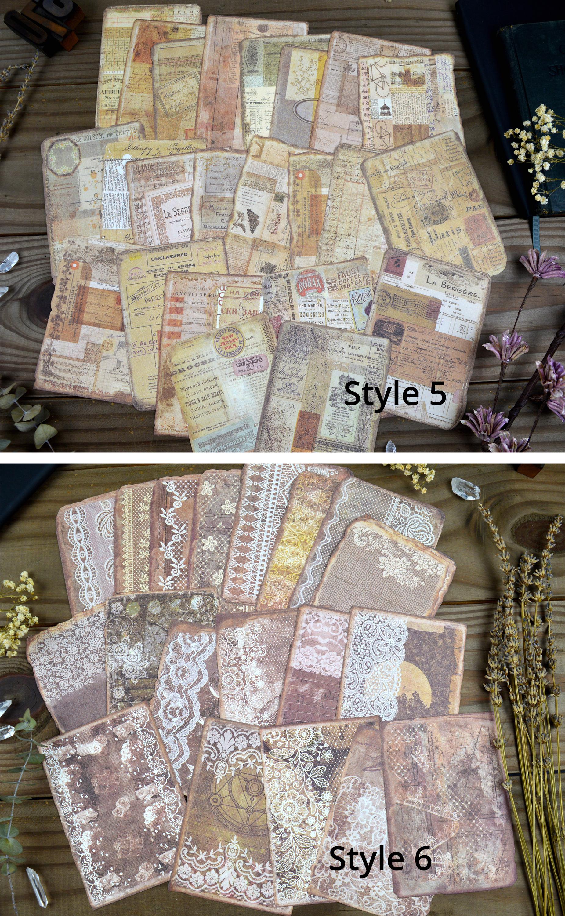 Distressed Paper Pack 50 P, Journal Supplies, Pattern Vintage Lace ...