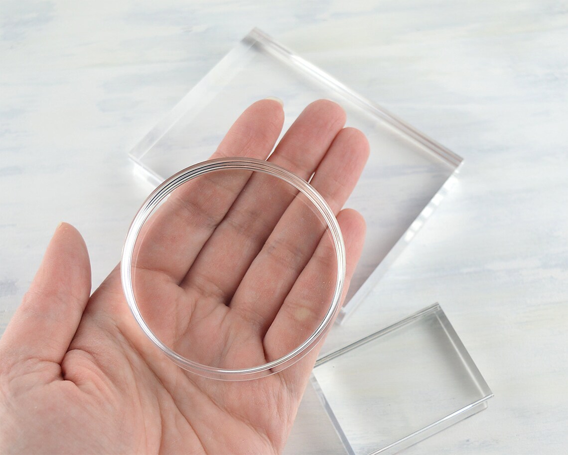 Premium Acrylic Blocks Clear Stamp Block Acrylic Stamp Etsy