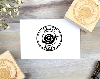 Snail Mail Rubber Stamp - Pen Pal, Postcrossing, Mail Exchange Stamp, for Mail Art Envelopes