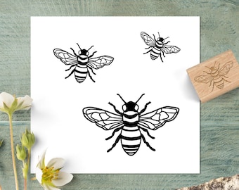 Hand Drawn Bee Stamp for Weddings and Favors, Tiny Honey Bee Rubber Stamp, Insect Stamp for Planners, Journals, and Travelers Notebooks