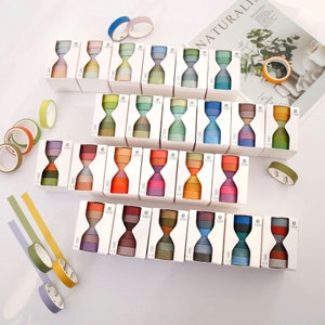 Solid Color Narrow Washi Tape Sets, Junk Journal Supplies Thin Masking Tape