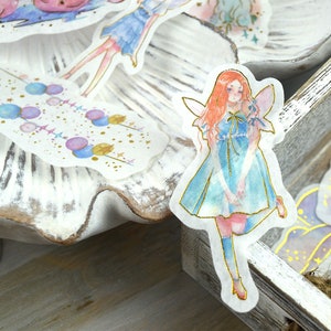 Magical Fairy Washi Stickers 60 pcs for Fantasy Pages - Planner Stickers and Journaling Supplies - with Foil accents