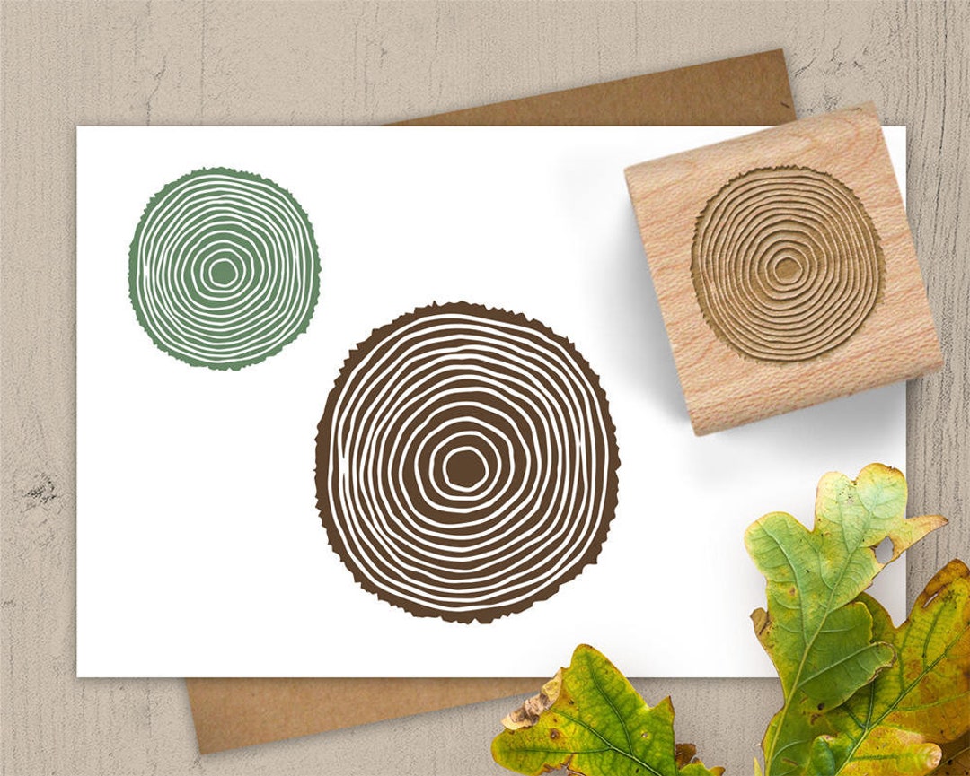 Tree Ring Stamp, Tree Ring Rubber Stamp, Nature Stamp, Plant Stamp ...