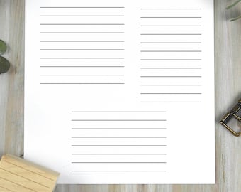 Journal Lines Stamp, Journaling Lines, Horizontal Lines, Lined Page Rubber Stamp - For To Do List or Scrapbook Journaling