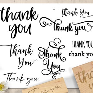 Thank You Rubber Stamp, Thank You Stamp for Thank You Cards, Card Making Stamp, Gift Stamp, Wedding Gift Stamp