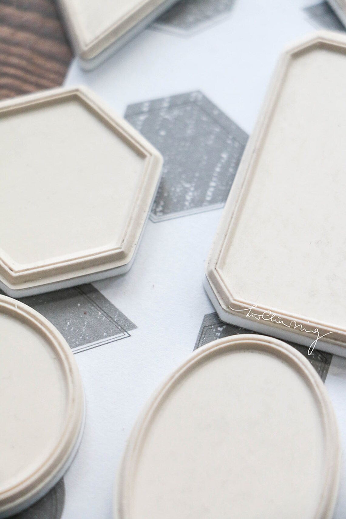 Vintage Label Stamps 6 pcs Journaling Supplies Outline Etsy