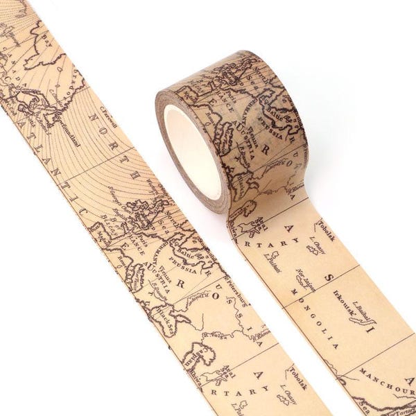 Map Washi Tape - Etsy