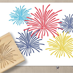 Happy 4th of July Rubber Stamp American Independence Day E24707 WM 