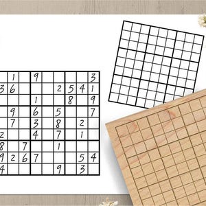 Sudoku Template Stamp, Sudoku Rubber Rubber Stamp, Sudoku Planner Stamp, Journal Stamp, Sudoku Game Stamp, Puzzle Rubber Stamp