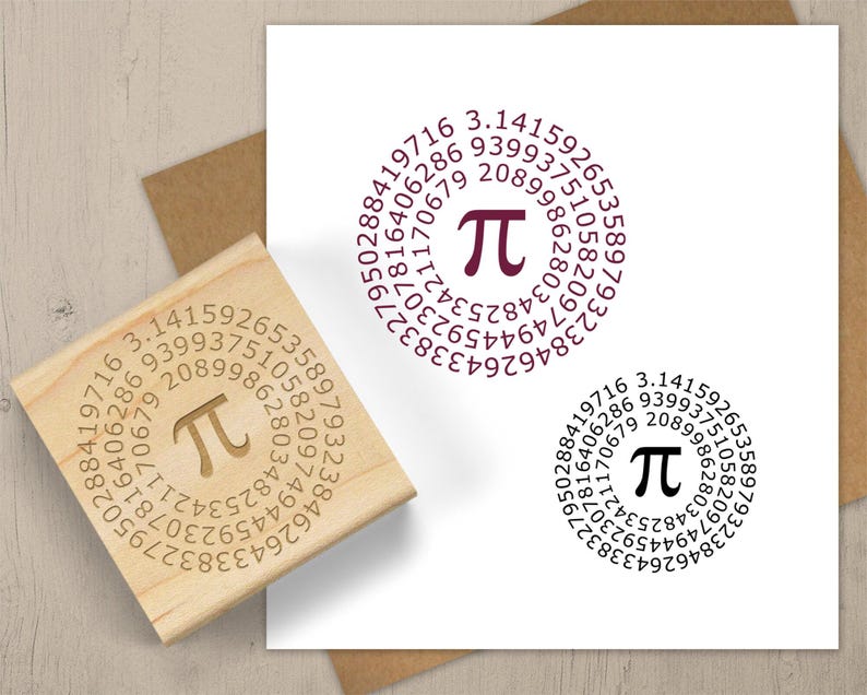 PI Stamp, Math Gift, Math Geek Stamp, Math Teacher Stamp, Math Symbol Stamp, Pi Day, Math Lover, Math Notebook Stamp, Scrabook Stamp 089 image 1