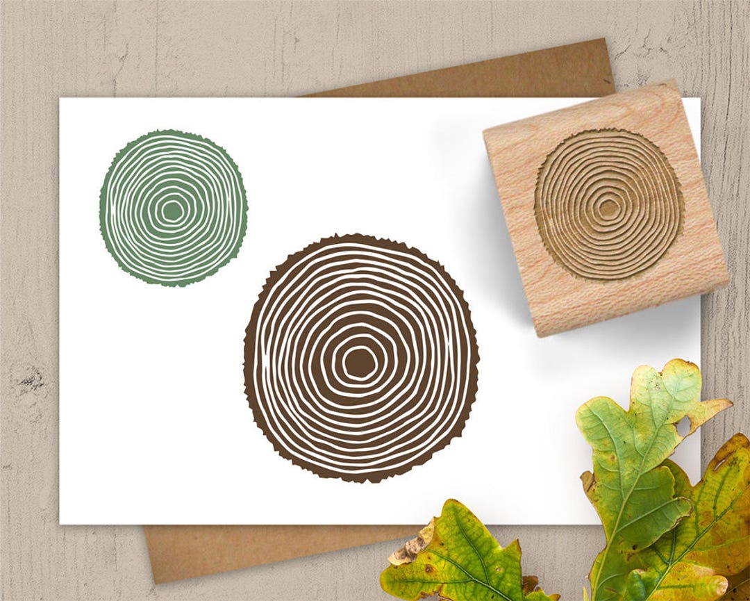 Tree Ring Stamp, Tree Ring Rubber Stamp, Nature Stamp, Plant Stamp