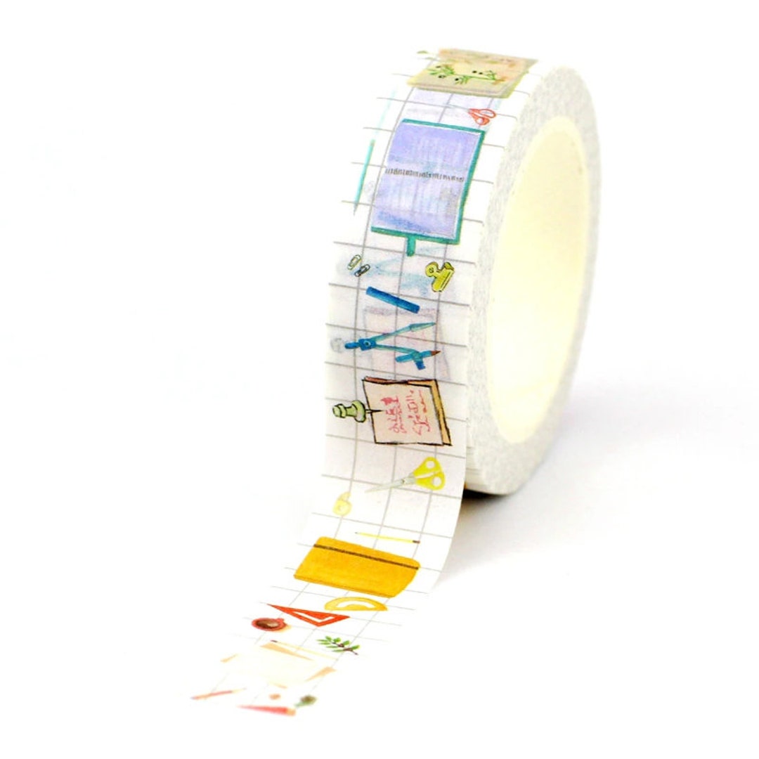 Stationary Journal Washi Tape, Writing School Masking Tape, Journal