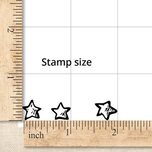 Juego de sellos de goma Tiny Stars, sello de estrella informal, invitación a fiesta, sello del Día de la Independencia, sello de Año Nuevo, sello de cumpleaños, papelería imagen 3