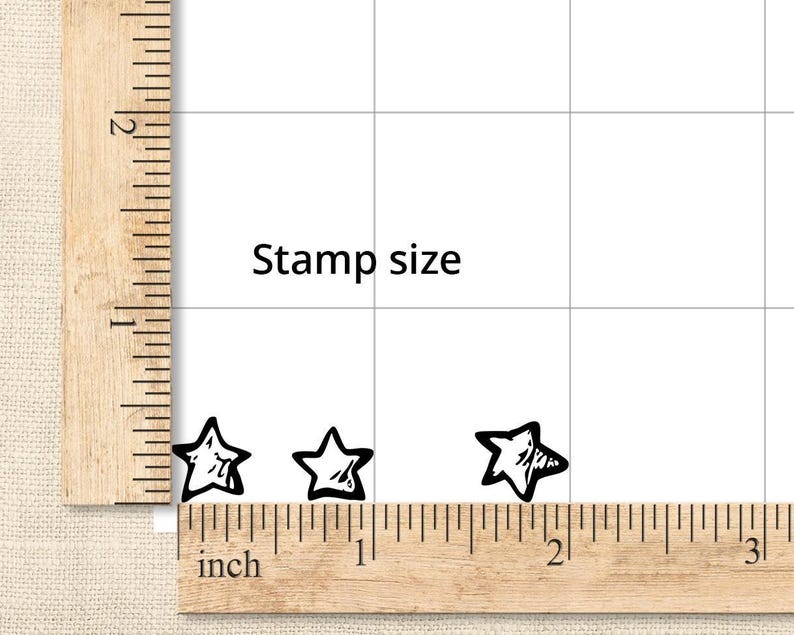 Juego de sellos de goma Tiny Stars, sello de estrella informal, invitación a fiesta, sello del Día de la Independencia, sello de Año Nuevo, sello de cumpleaños, papelería imagen 3