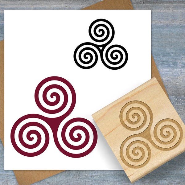 Spiral of Life Stamp, Celtic Triple Spiral Stamp, Triskele Symbol Stamp, Irish Ireland Stamp, Scotland Stamp, Card Making Stamp 131