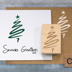 Christmas Tree Stamp, Abstract Holiday Tree Stamp, Chistmas Stamp, Holiday Rubber Stamp, Card Making, DIY Christmas Gift Wrap 068