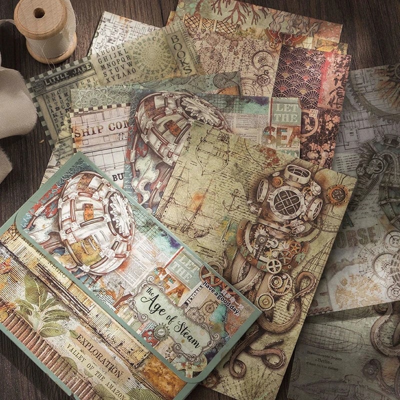 Vintage Scrapbook Paper Pack with Vellum Paper& Light Weight Paper – ViVi  Stationery