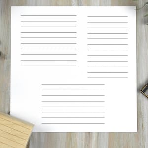 Journal Lines Stamp, Journaling Lines, Horizontal Lines, Lined Page Rubber Stamp - For To Do List or Scrapbook Journaling