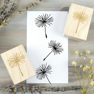 Dandelion Seed Rubber Stamp, Blowball Seed Stamp, Floral Flower Stamp, Botanical Junk Journal Supplies, Art Journal Stamp