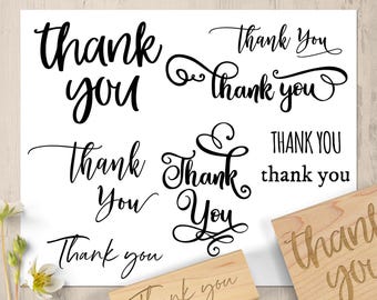 Thank You Rubber Stamp, Thank You Stamp for Thank You Cards, Card Making Stamp, Gift Stamp, Wedding Gift Stamp