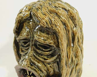 Cerámica hecha a mano Arte popular Star Trek Sal Vampiro Cara Jarra Vonderhey