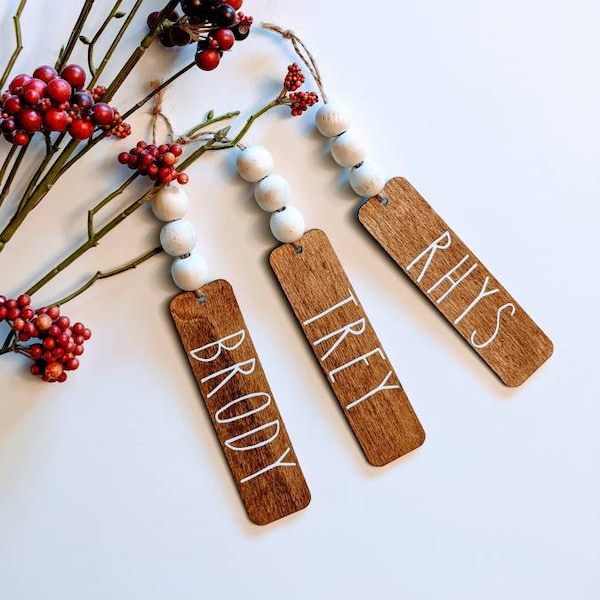 Wood Stocking Name Tags,Easter Basket tags, Personalized Stocking Tag, Farmhouse Stocking Tag, Gift Tags, Farmhouse Decor FREE SHIPPING!