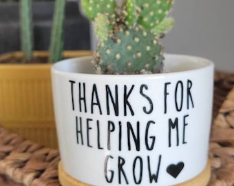 Thanks for helping me grow succulent planters. Perfect for teachers, daycare, Grandparents, mother's day!Free shipping!