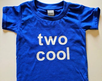 Two cool second birthday t-shirt. Adorable birthday shirt for your favorite 2 year old. FREE SHIPPING!