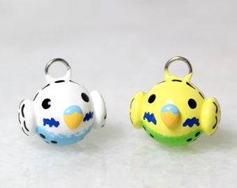 Parakeet Charm - Budgie Charm - Cute Phone Charm - Polymer Clay Charms - Phone Charm Strap