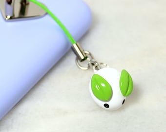 Kawaii Mochi Bunny Charm - Polymer Clay Charms - Cute Phone Charm - Anime Phone Charm