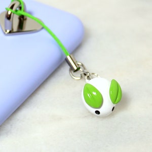 Kawaii Mochi Bunny Charm - Polymer Clay Charms - Cute Phone Charm - Anime Phone Charm