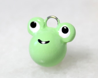 Frog Charm - Polymer Clay Charms - Cute Phone Charm Strap - Frog Keychain