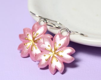 Sakura Earrings - Anime Earrings - Cherry Blossom Earrings - Gift for Best Friend Female