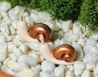 Fairy Garden Snails - Plant Buddies - Snail Terrarium Decor - Plant Stakes