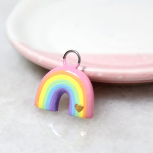 Pastel Rainbow Charm - Kawaii Phone Charm - Polymer Clay Charms - Phone Charm Strap