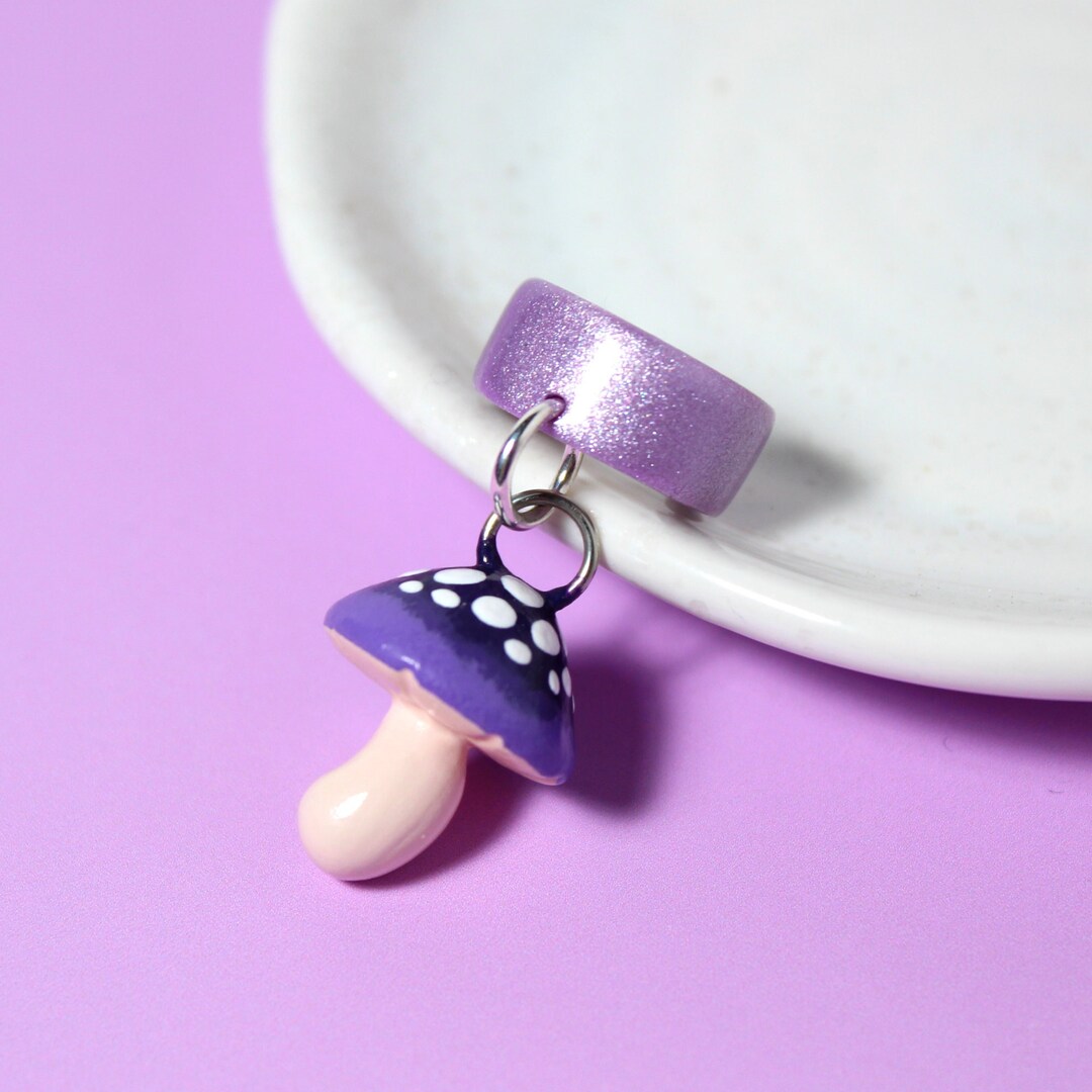 Mushroom Ear Cuff Ear Cuff No Piercing Mushroom Earrings Etsy